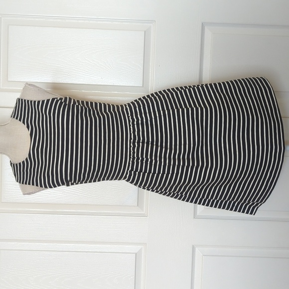 J. Crew Striped Sleeveless Daybreak Black and White Striped Dress - Picture 3 of 8